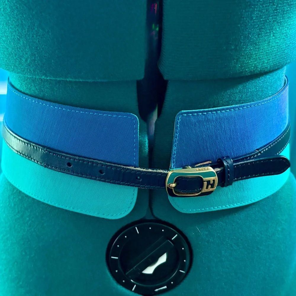 Fendi Blue and Teal Women's Belt - Picture 2 of 9
